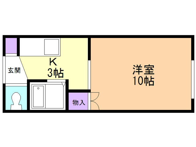北海道室蘭市水元町 鷲別駅 1K アパート 賃貸物件詳細