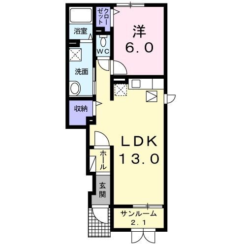 イーストＩ　Ｂ棟 1階 1LDK 賃貸物件詳細