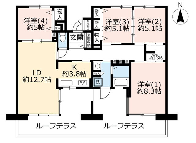 ＵＲシャレール東豊中 6階 4LDK 賃貸物件詳細