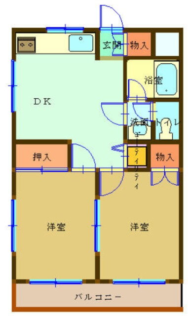 佐藤ハイツ 2階 2DK 賃貸物件詳細