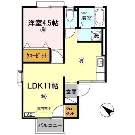 山口県山口市緑町 湯田温泉駅 1LDK アパート 賃貸物件詳細
