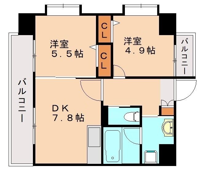 福岡県福岡市東区松島３ 貝塚駅 2DK マンション 賃貸物件詳細