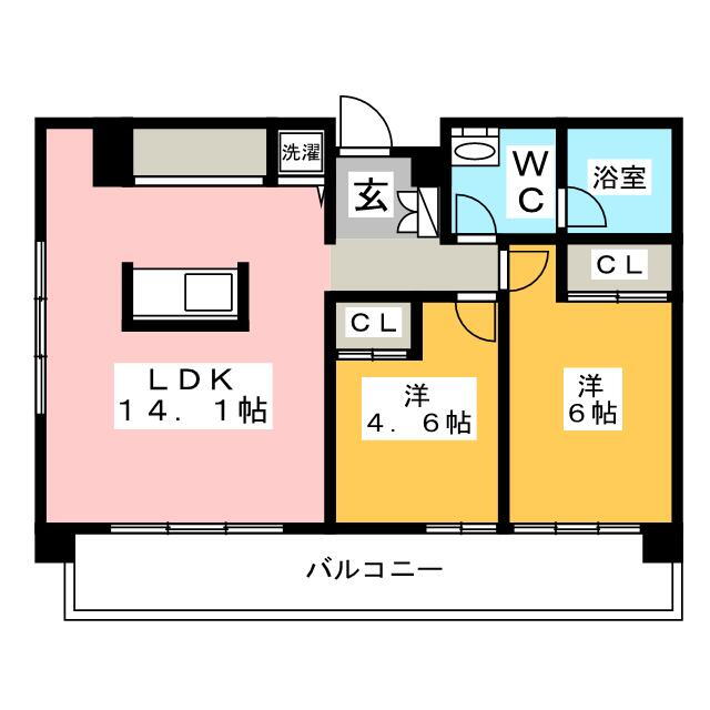 リンブラン 4階 2LDK 賃貸物件詳細