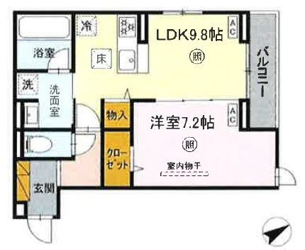 千葉県船橋市前原東１ 津田沼駅 1LDK アパート 賃貸物件詳細