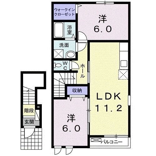 埼玉県日高市大字新堀新田 高麗川駅 2LDK アパート 賃貸物件詳細