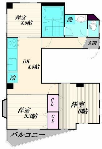 東京都大田区中央１ 大森駅 3DK マンション 賃貸物件詳細