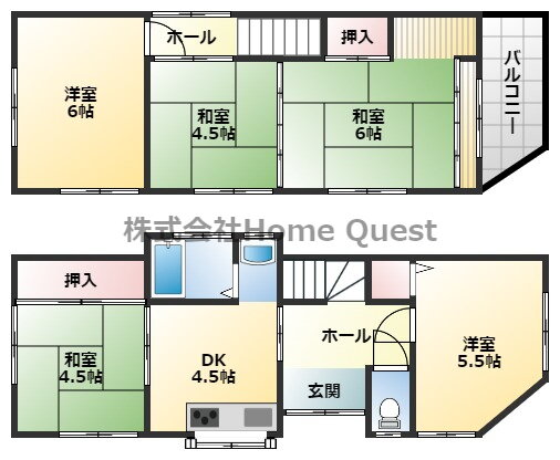 大阪府八尾市黒谷２ 信貴山口駅 5DK 一戸建て 賃貸物件詳細