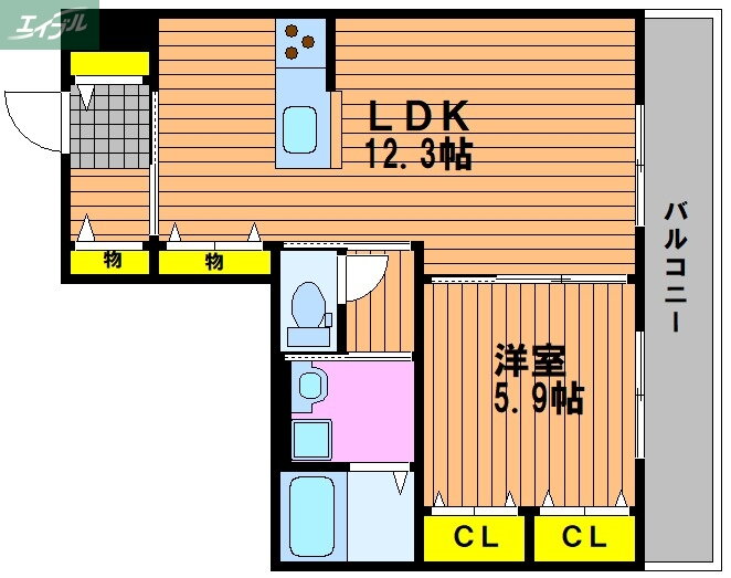 メゾンＨＡＲＵ 2階 1LDK 賃貸物件詳細
