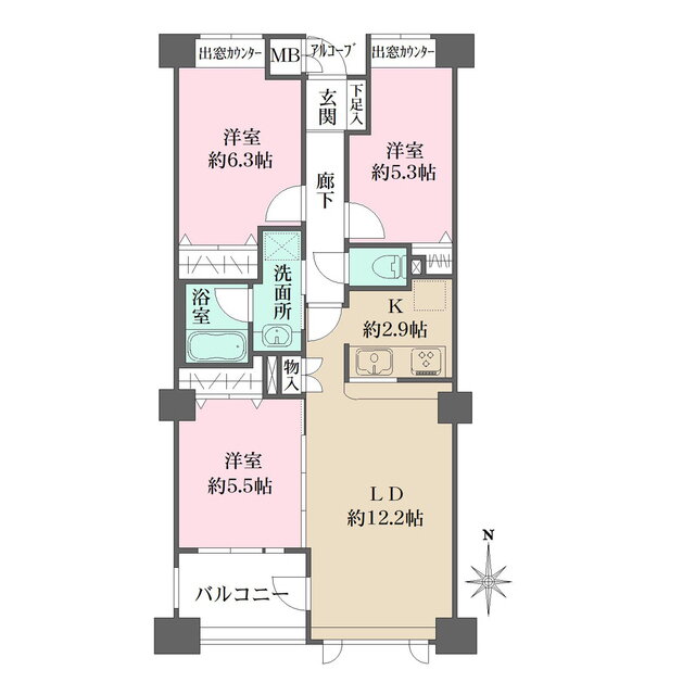 東京都渋谷区笹塚２ 笹塚駅 3LDK マンション 賃貸物件詳細