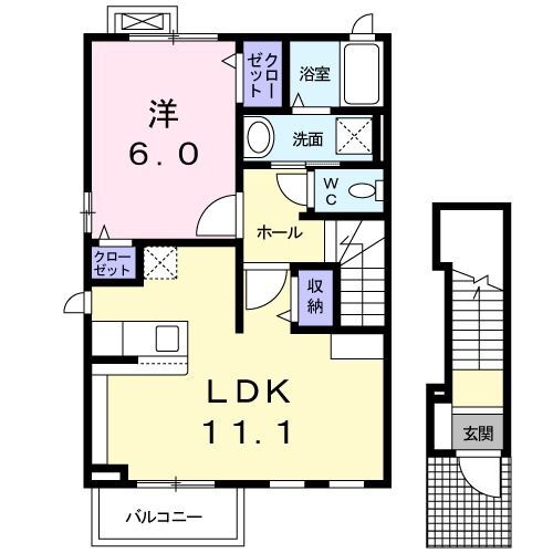 栃木県下野市小金井 小金井駅 1LDK アパート 賃貸物件詳細