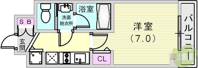 兵庫県神戸市兵庫区湊町１ 神戸駅 1K マンション 賃貸物件詳細
