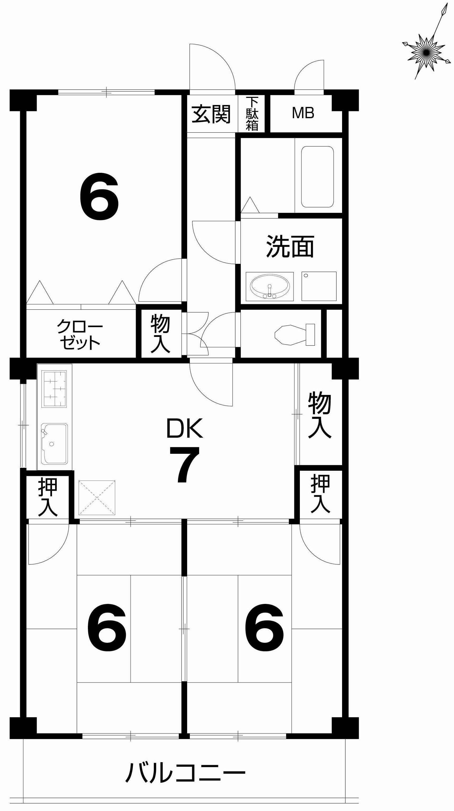 兵庫県宝塚市小林４ 逆瀬川駅 3DK マンション 賃貸物件詳細