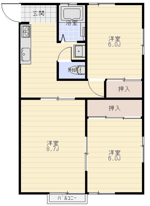 エレガンスあるふぁ 2階 3K 賃貸物件詳細