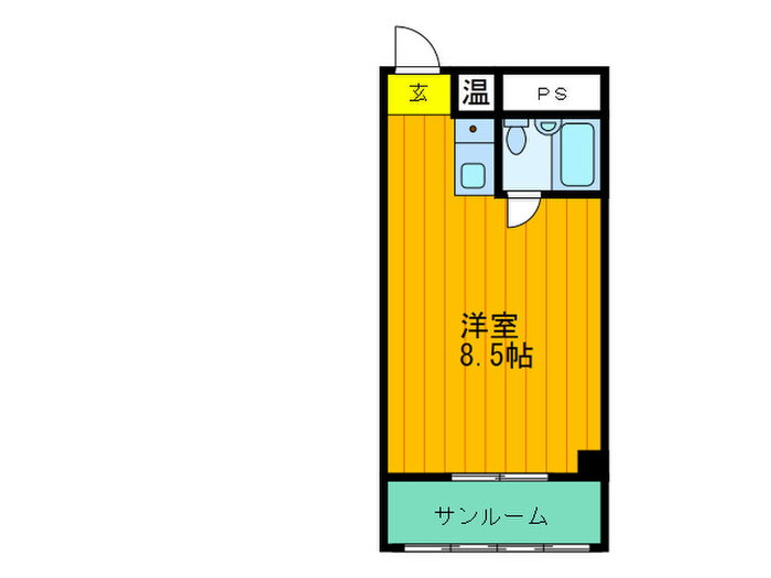 エコ－ルドパリ 3階 ワンルーム 賃貸物件詳細