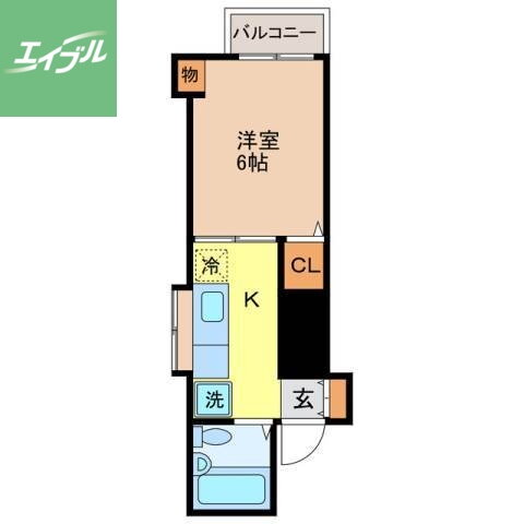 シャトー稲田 2階 1K 賃貸物件詳細