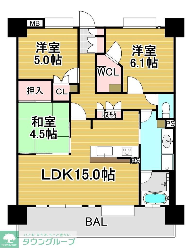 福岡県福岡市東区箱崎６ 箱崎九大前駅 3LDK マンション 賃貸物件詳細