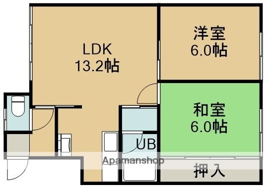 北海道函館市港町３ 七重浜駅 2LDK アパート 賃貸物件詳細