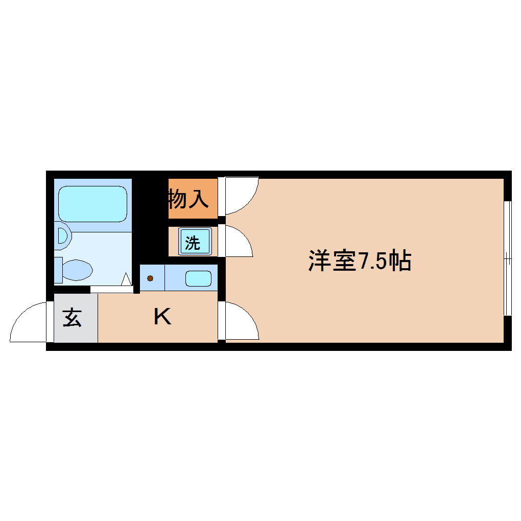 宮城県仙台市若林区荒町 愛宕橋駅 1K マンション 賃貸物件詳細