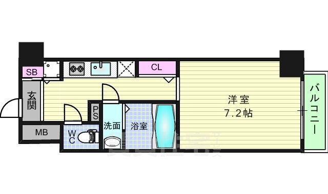 大阪府大阪市中央区大手通２ 天満橋駅 1K マンション 賃貸物件詳細