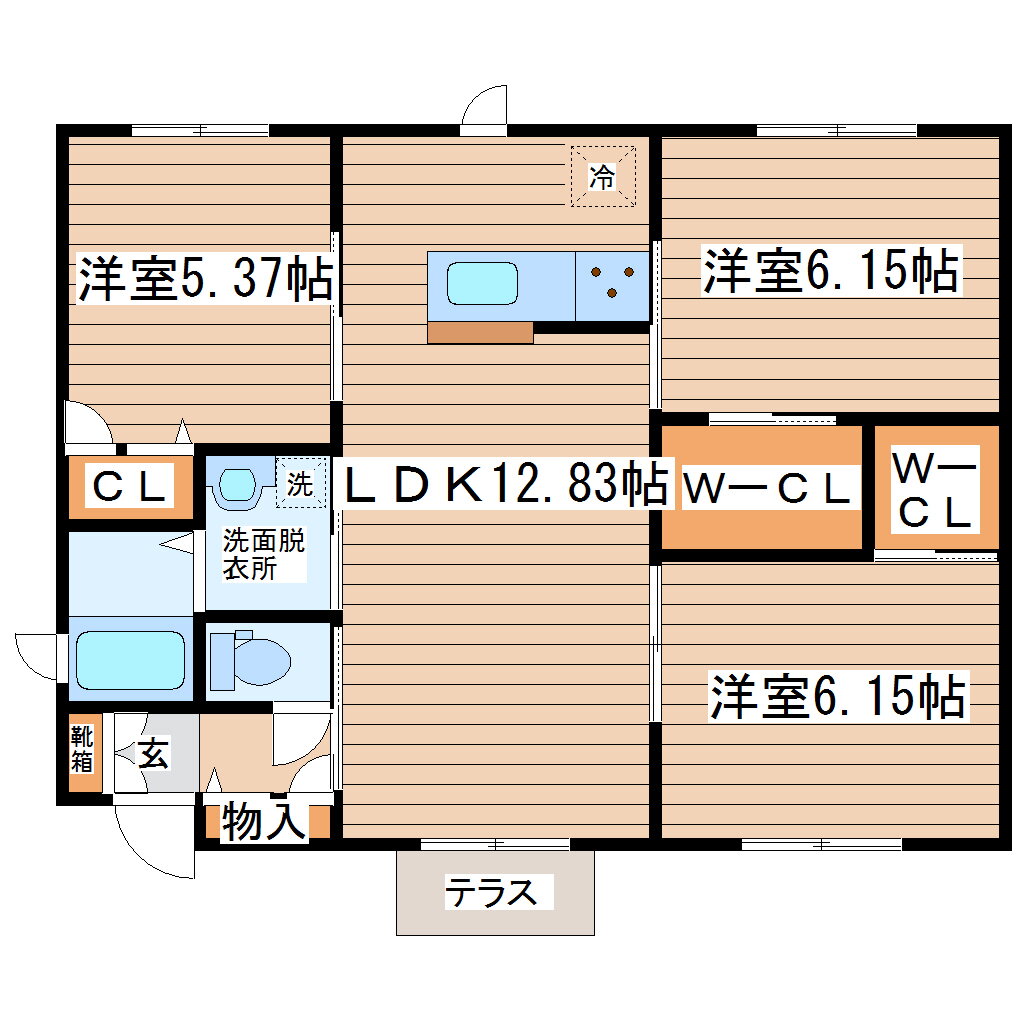 宮城県仙台市宮城野区二の森 東照宮駅 3LDK 一戸建て 賃貸物件詳細