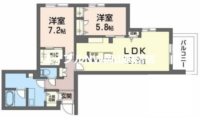 クロムノワール 2階 2LDK 賃貸物件詳細