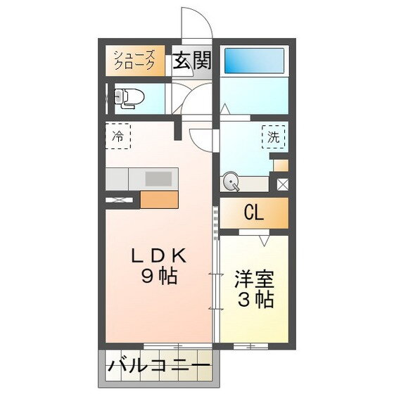 グリーンティア 2階 1LDK 賃貸物件詳細