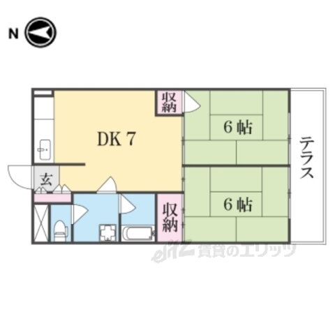 京都府京都市右京区太秦安井車道町 花園駅 2DK マンション 賃貸物件詳細