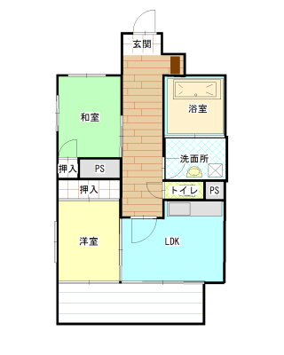 宮城県白石市田町２ 白石駅 2LDK アパート 賃貸物件詳細