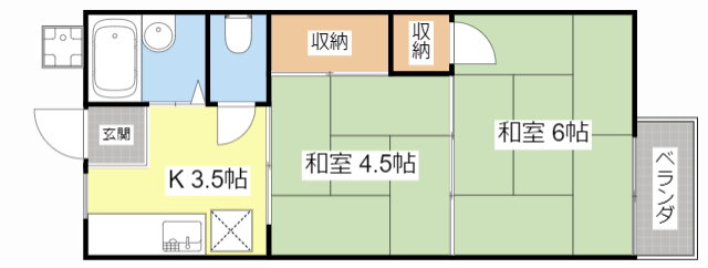 滋賀県野洲市小篠原 野洲駅 2K アパート 賃貸物件詳細