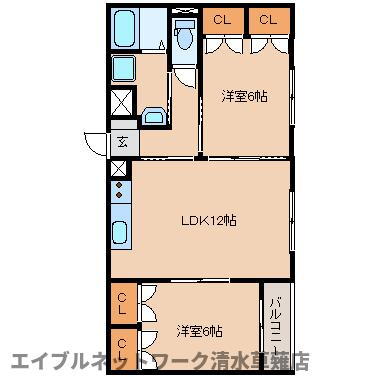 静岡県静岡市清水区七ツ新屋 御門台駅 2LDK アパート 賃貸物件詳細