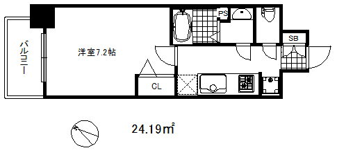 プレサンス兵庫ヴィアーレ 6階 1K 賃貸物件詳細