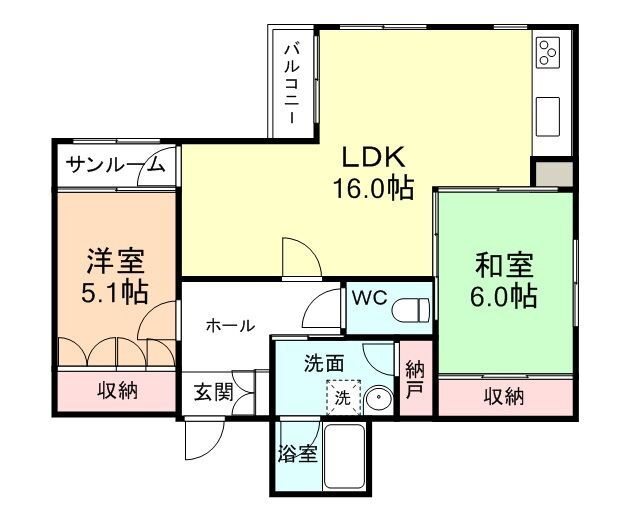 シティサンモリス 2階 2LDK 賃貸物件詳細