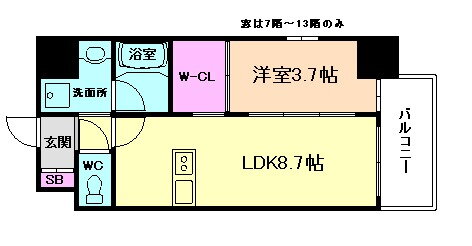 大阪府大阪市福島区鷺洲３ 野田駅 1LDK マンション 賃貸物件詳細