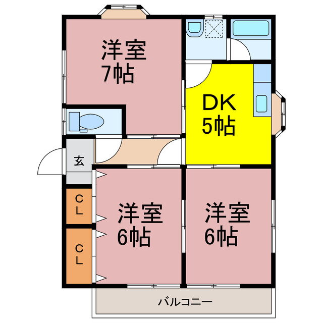 茨城県古河市静町 古河駅 3DK アパート 賃貸物件詳細