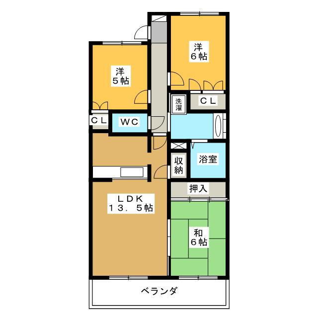 サーパス北松本 5階 3LDK 賃貸物件詳細
