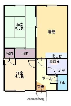 北海道岩見沢市北二条西１２ 2DK アパート 賃貸物件詳細