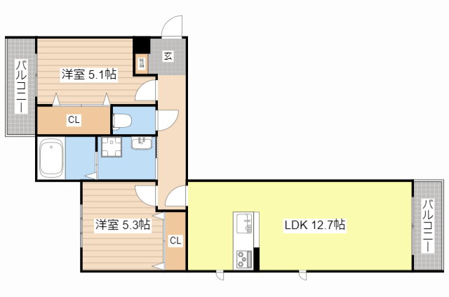 滋賀県長浜市勝町 田村駅 2LDK マンション 賃貸物件詳細