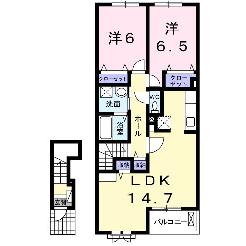 大阪府岸和田市畑町１ 東貝塚駅 2LDK アパート 賃貸物件詳細
