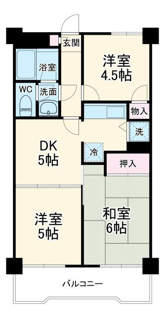 神奈川県横浜市港北区高田東４ 綱島駅 3DK マンション 賃貸物件詳細