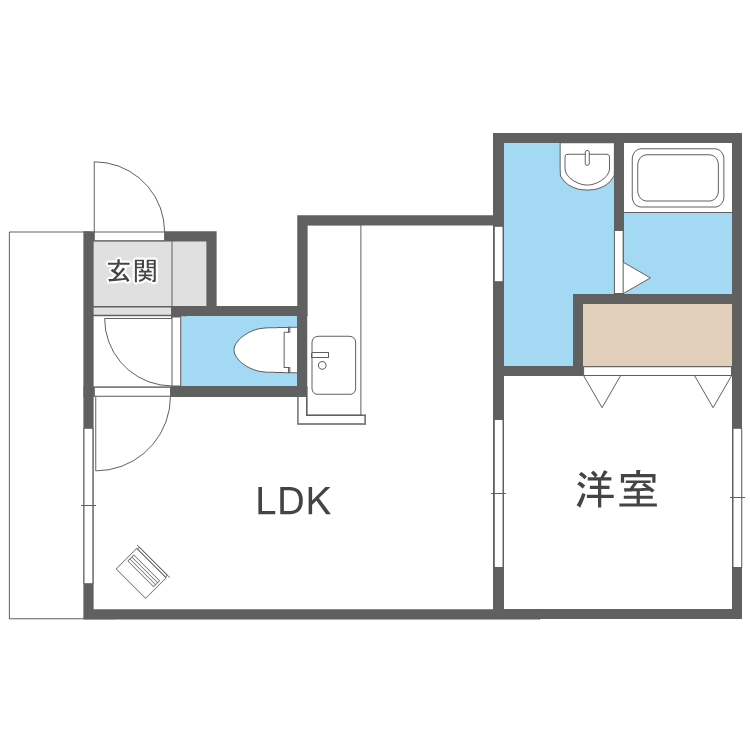 北海道札幌市西区山の手三条４ 琴似駅 1LDK マンション 賃貸物件詳細
