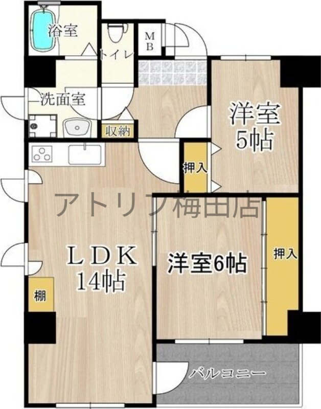 大阪府大阪市福島区吉野５ 野田駅 2LDK マンション 賃貸物件詳細