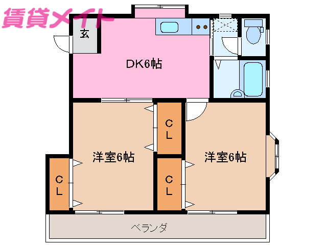 三重県松阪市久保町 東松阪駅 2DK アパート 賃貸物件詳細