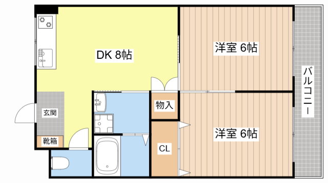 滋賀県東近江市中小路町 八日市駅 2DK マンション 賃貸物件詳細