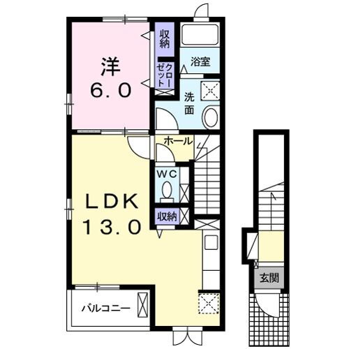栃木県下野市下古山 石橋駅 1LDK アパート 賃貸物件詳細