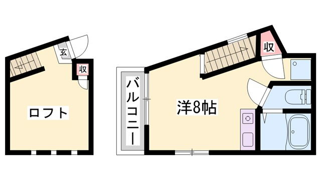 兵庫県姫路市山野井町 姫路駅 1K マンション 賃貸物件詳細