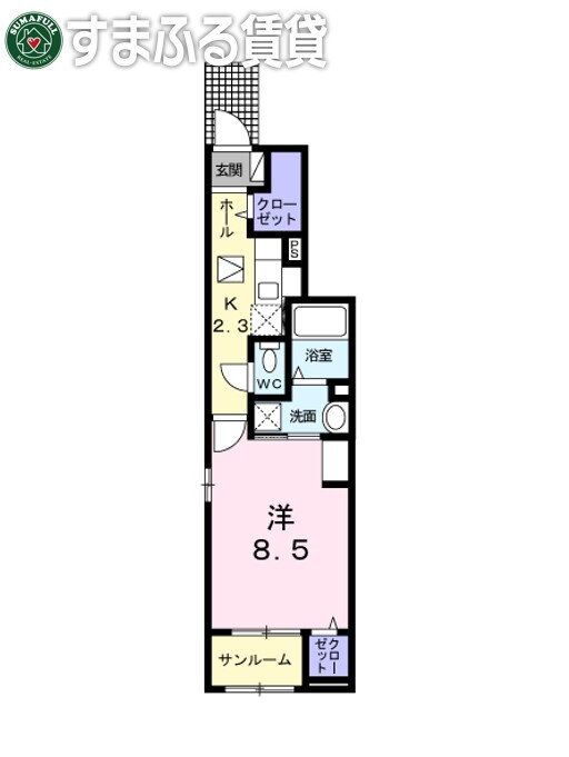 愛知県岡崎市舳越町字本郷 矢作橋駅 1K アパート 賃貸物件詳細