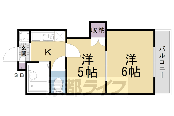 プリマベーラ西京極 5階 2K 賃貸物件詳細