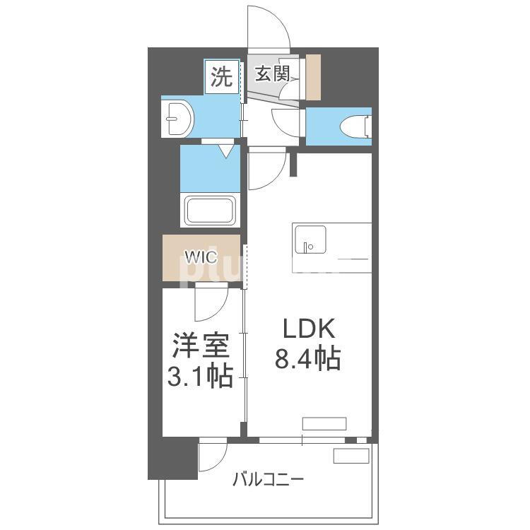 プレサンス東小橋エレディータ 12階 1LDK 賃貸物件詳細