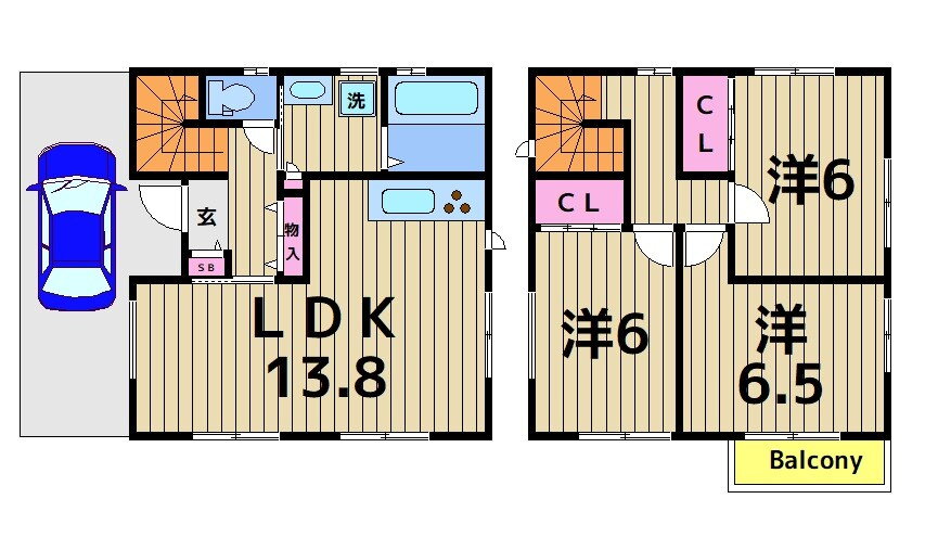 関原１丁目貸家 3LDK 賃貸物件詳細