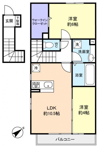 千葉県八千代市八千代台北１７ 京成大和田駅 2LDK アパート 賃貸物件詳細